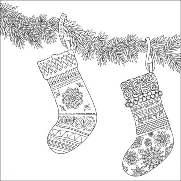 Christmas to Color Adult Coloring Book by Mary Tanana Giftable for the Holidays - Picture 10 of 12